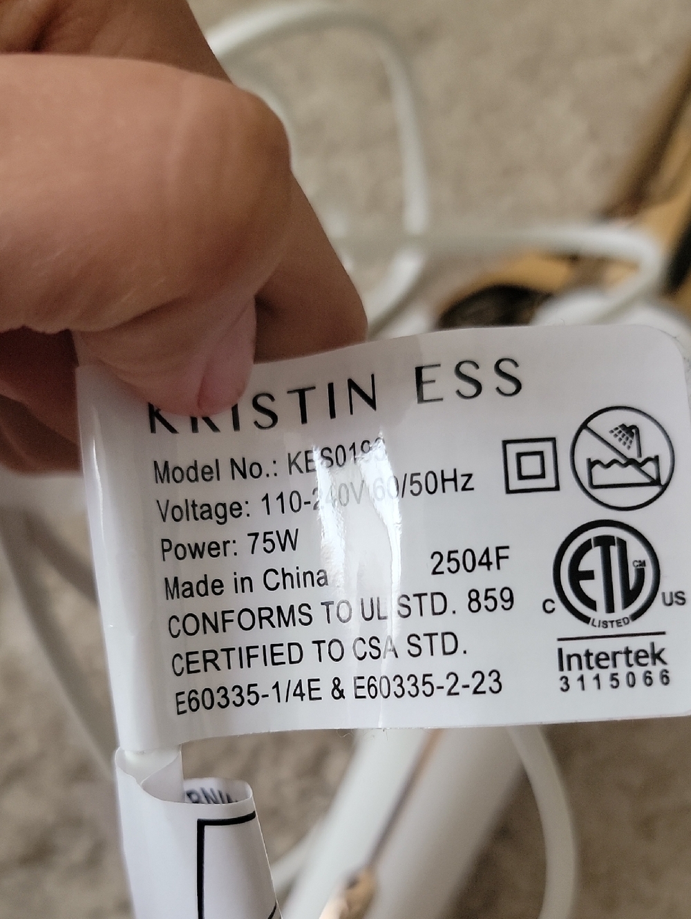 White and Gold Curling Wand Kristin Ess - Picture 4 of 5